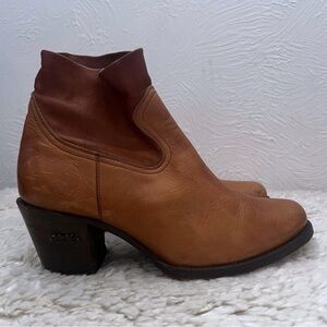 Miss Macie Women’s Leather Western Ankle Boots Stitched Cowgirl Booties SZ 9